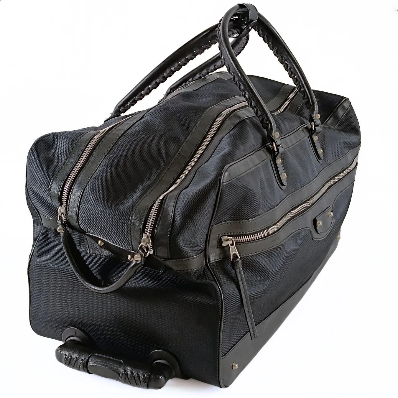 BALENCIAGA Balenciaga Balenciaga Trolley suitcase in black canvas and leather