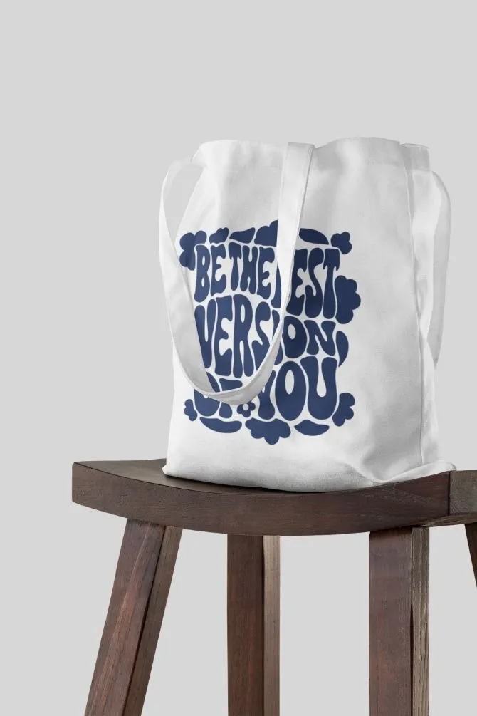 Best Version Of You Quote Zipper Tote Bag