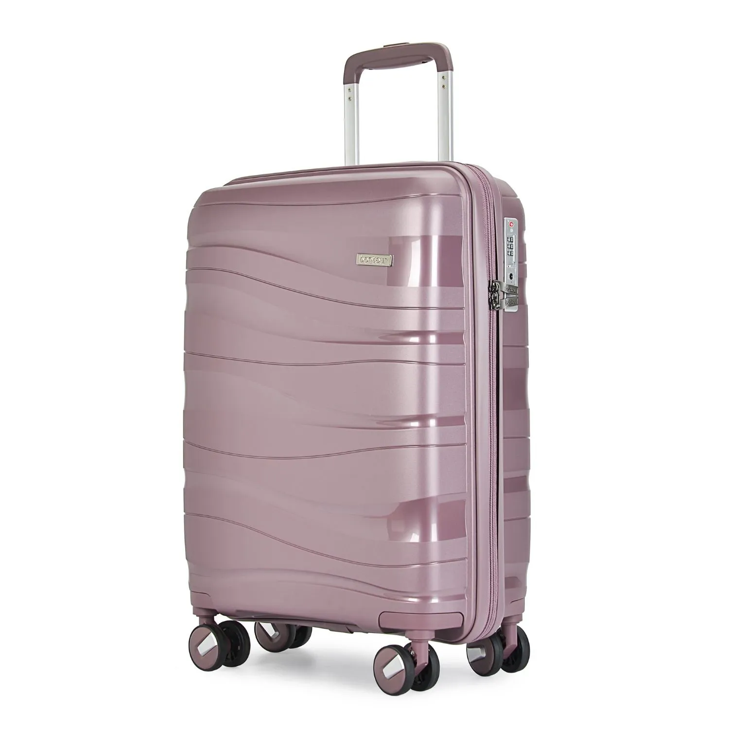 BONTOUR "Flow" 4-wheel suitcase 76x51x31 cm with TSA lock, size L, Lavender