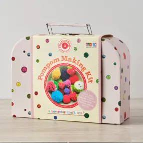 Buttonbag Pompom Making Suitcase Art and craft for kids 6yrs 