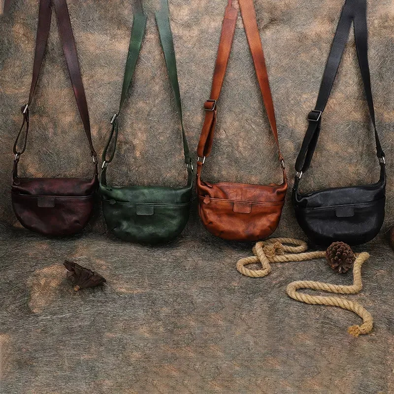 Casual Ladies Brown Leather Crossbody Purse Cross Shoulder Bag