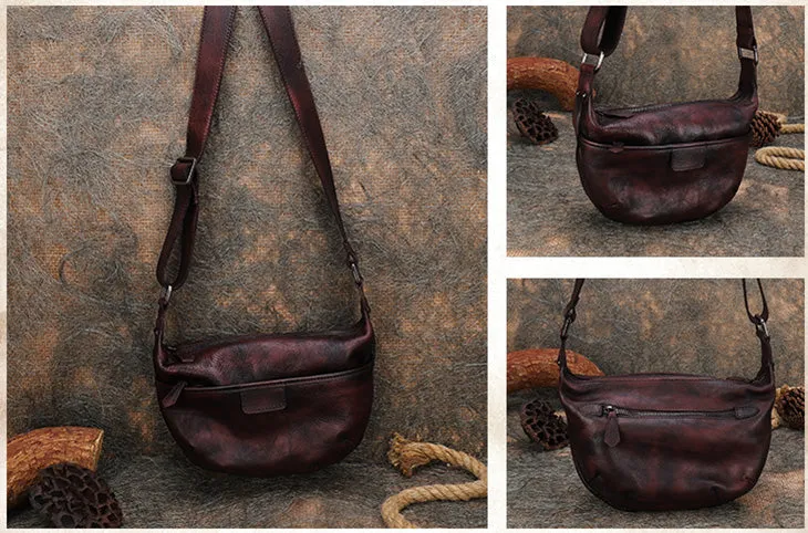 Casual Ladies Brown Leather Crossbody Purse Cross Shoulder Bag