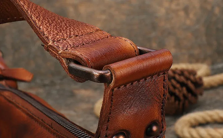 Casual Ladies Brown Leather Crossbody Purse Cross Shoulder Bag