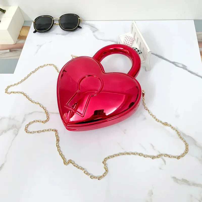 Colorful Bright Acrylic Heart Bag