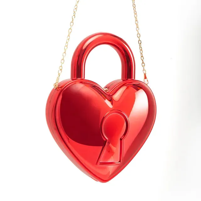 Colorful Bright Acrylic Heart Bag