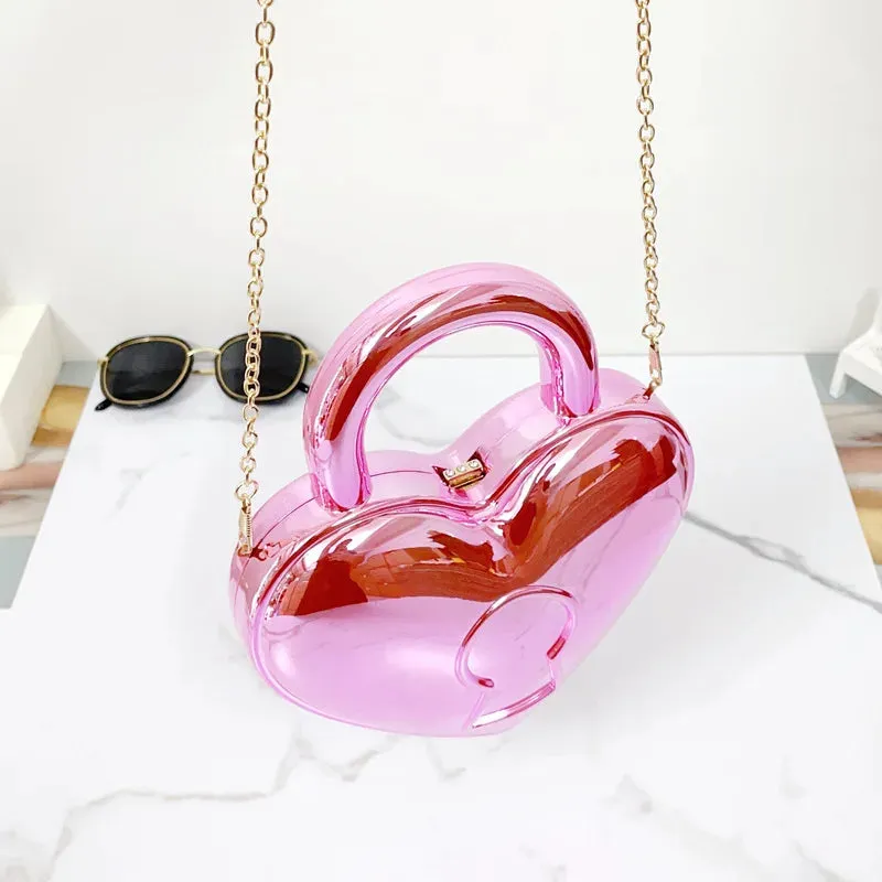 Colorful Bright Acrylic Heart Bag