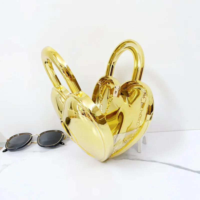 Colorful Bright Acrylic Heart Bag