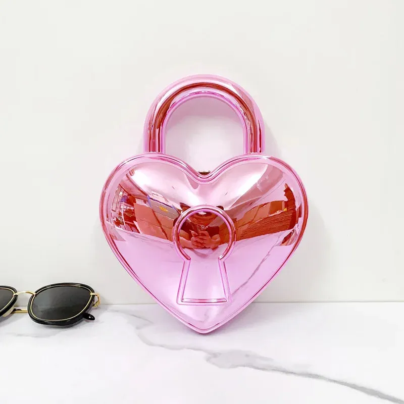 Colorful Bright Acrylic Heart Bag