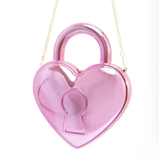 Colorful Bright Acrylic Heart Bag