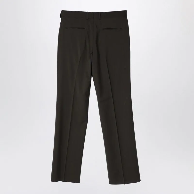 DARK GREEN WOOL TROUSERS
