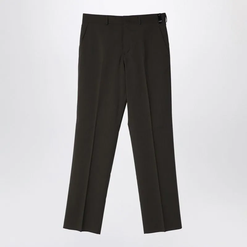 DARK GREEN WOOL TROUSERS