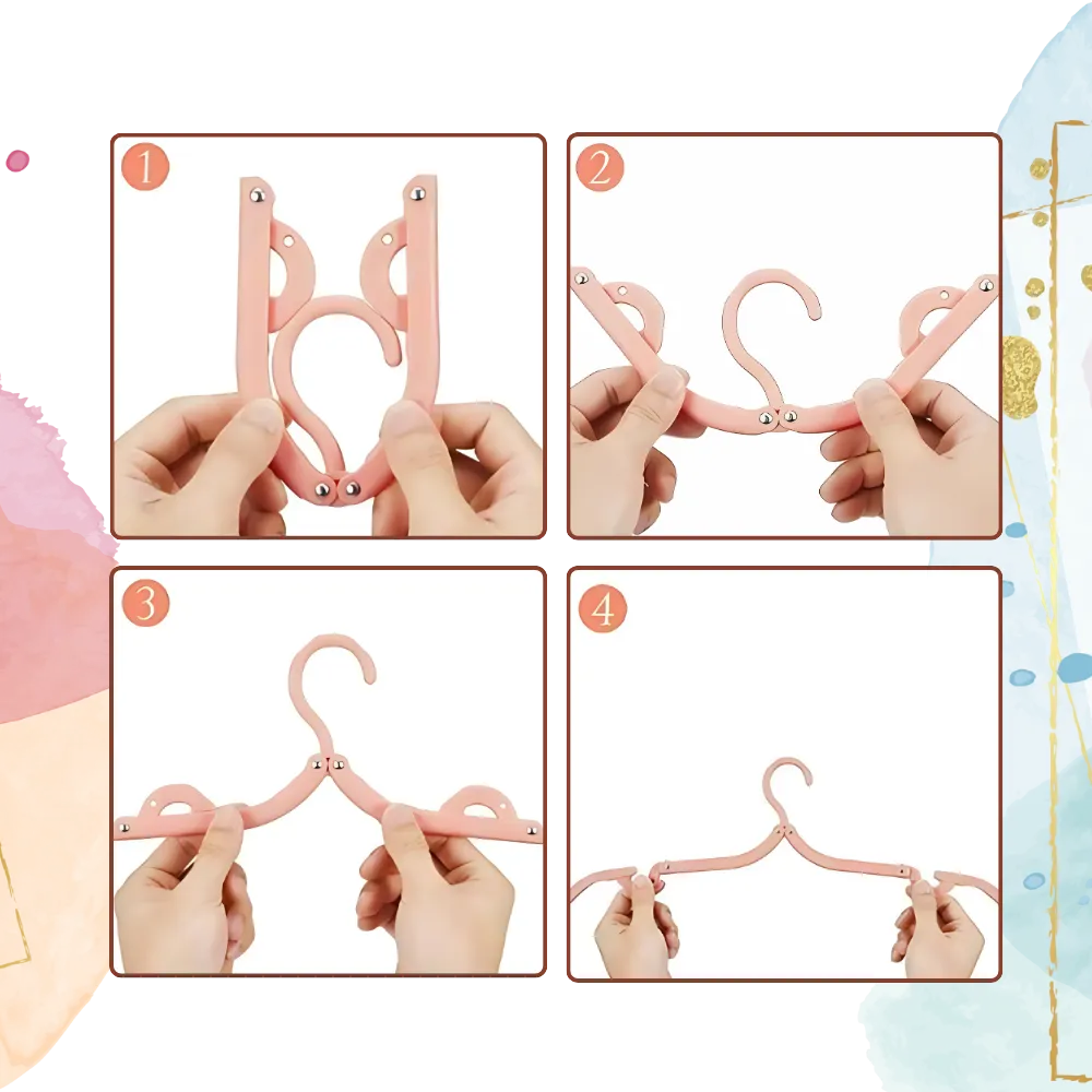 Dual-Size Foldable Clothes Hangers