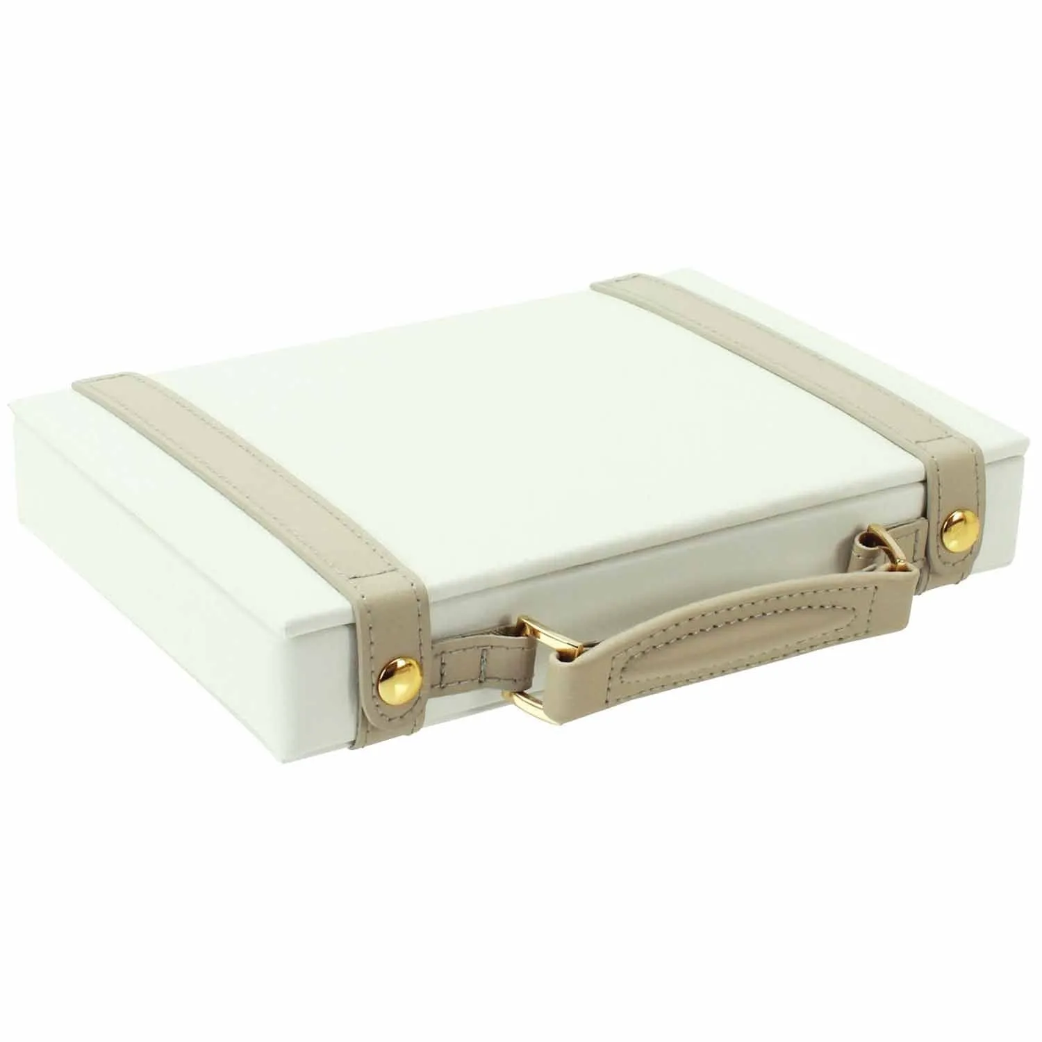 Dulwich Designs Belgravia Large Jewellery Box 71023 Cream Leather