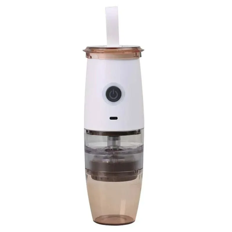 Electric and Portable Mini Coffee Grinder - 2 in 1 USB Hand Crank Coffee Machine with Handle