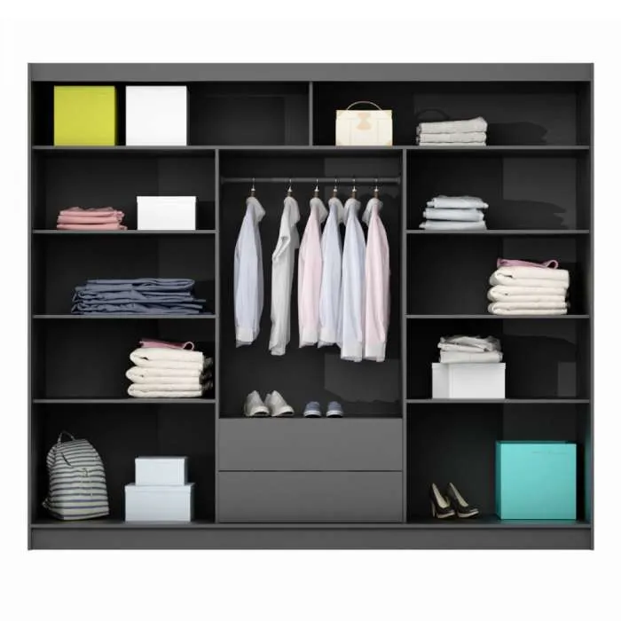Erving 250cm Sliding Door Wardrobe Oak Sonoma