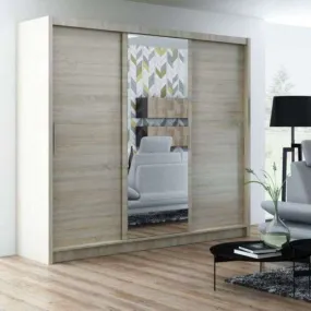 Erving 250cm Sliding Door Wardrobe Oak Sonoma