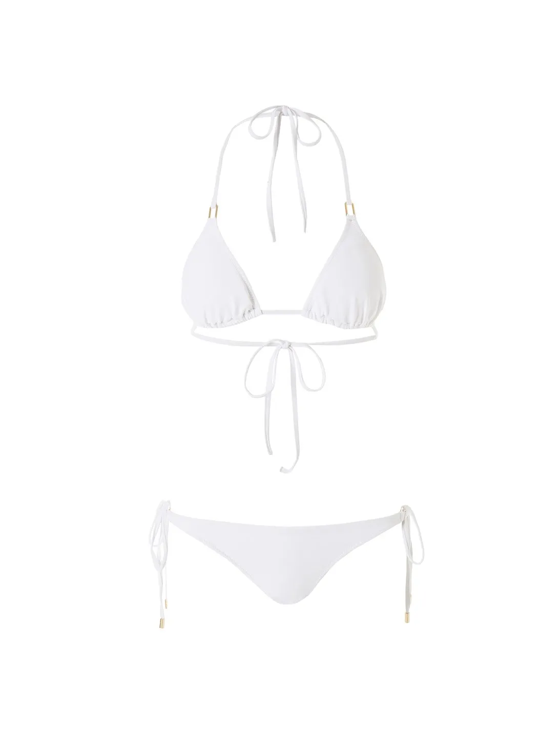 Exclusive Cancun White Ribbed Classic Triangle Bikini