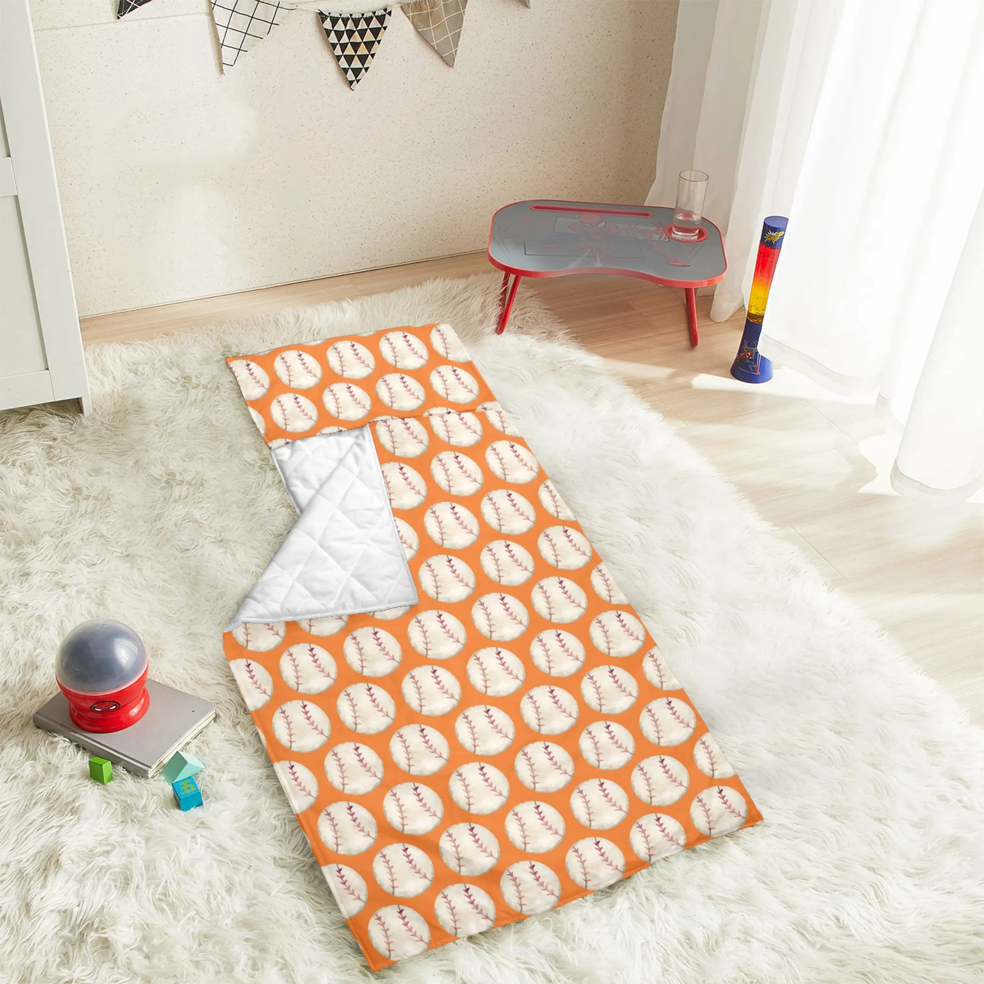 Fall Ball Kids' Long Sleeping Bag | A Catchy Blend of Comfort & Style | Lightweight and Durable Sleeping Bag for Kids