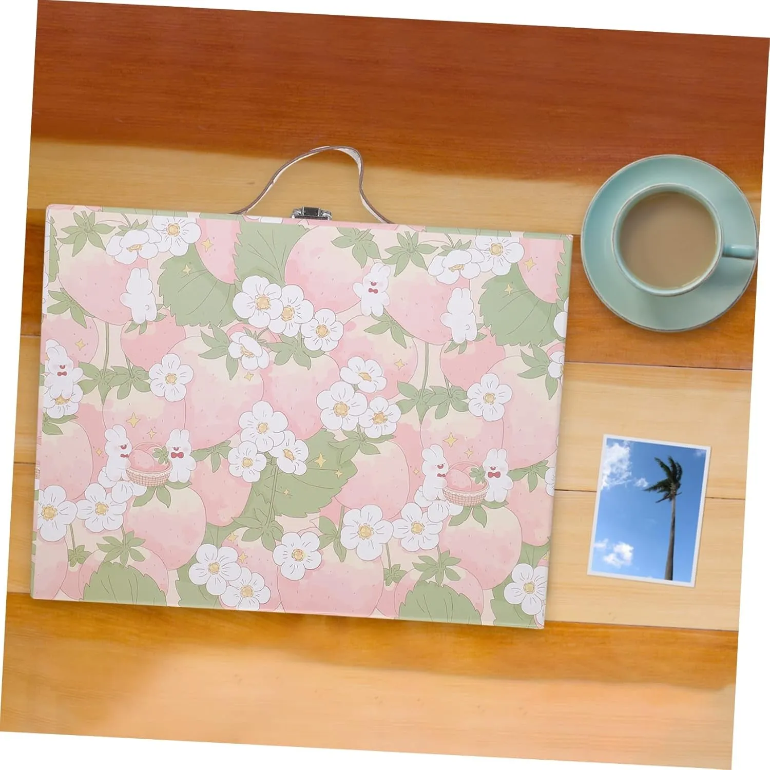 Flamingo Suitcase Portable Makeup Travel Toiletries Makeup Storage Case Travel Tote Bag Travel Make up Bag Travel Makeup Case Design Storage Container Boxes Cardboard Sky-Blue