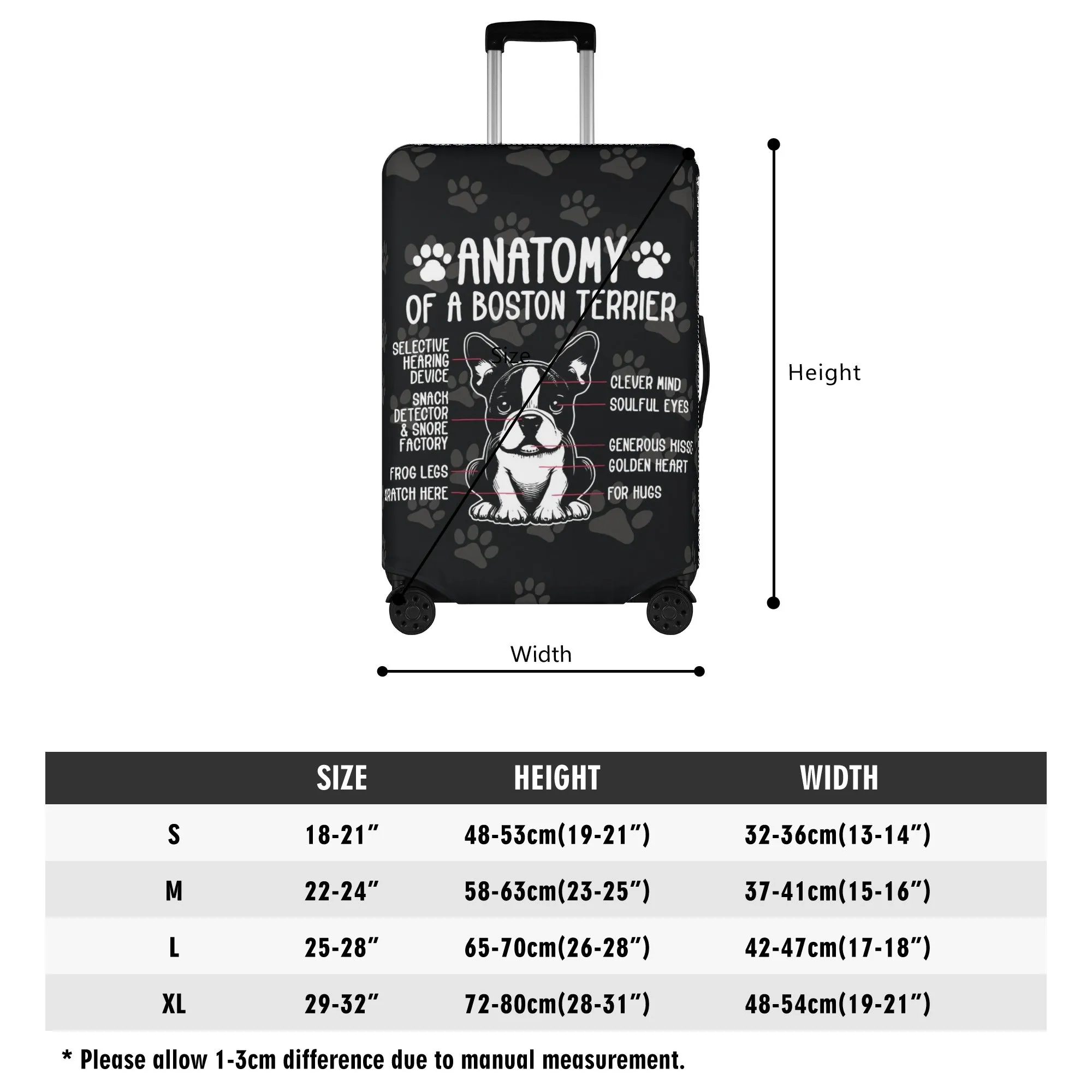 Ginger - Luggage Cover for Boston Terrier lovers