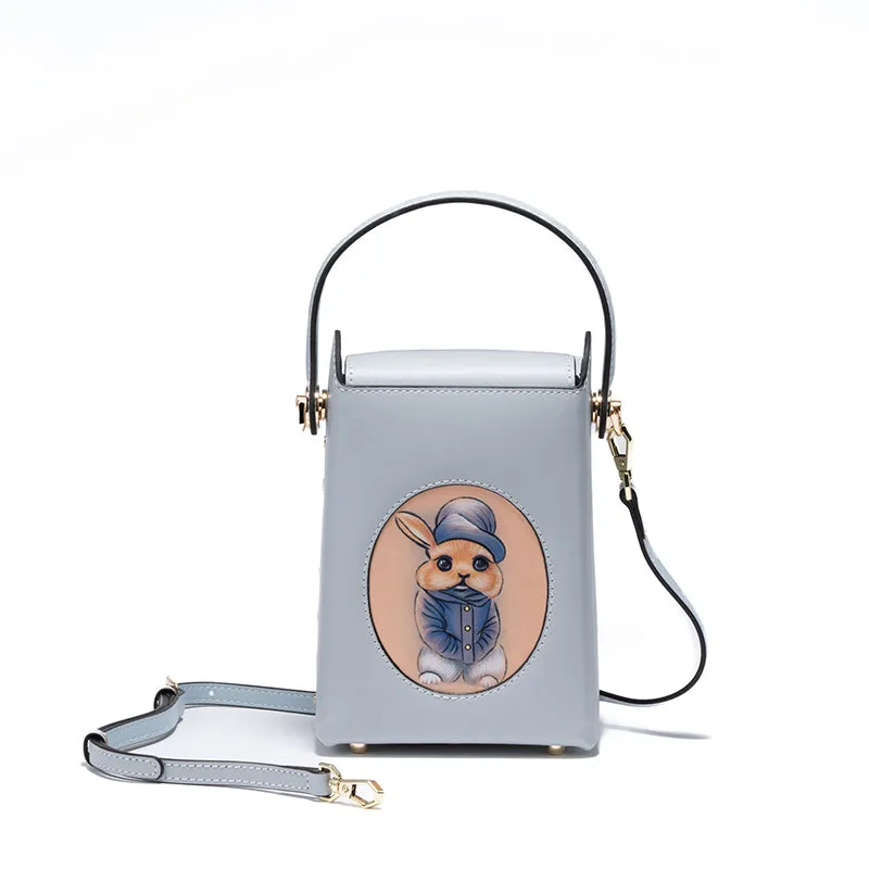 Intricately Hand-carved Vegetable-tanned Leather Bags Featuring Adorable Animal Motifs