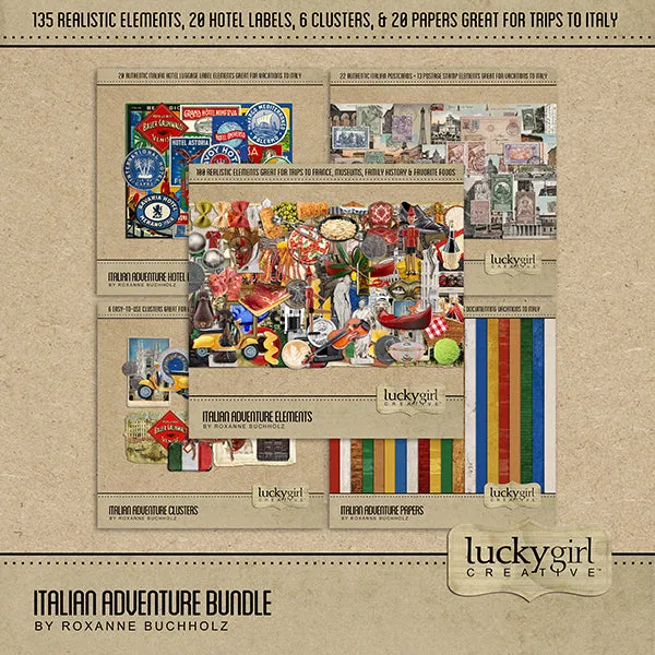 Italian Adventure Digital Scrapbook Bundle