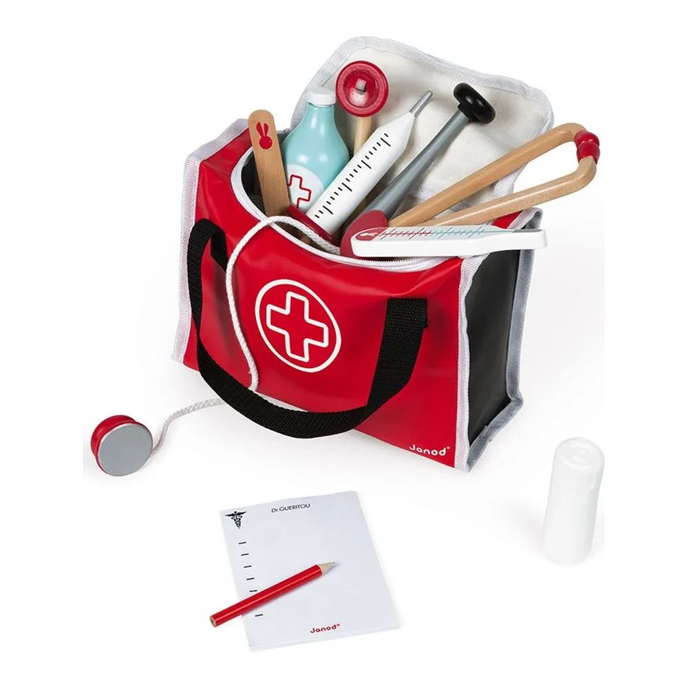 Janod Doctor's Suitcase Wooden Toy Set