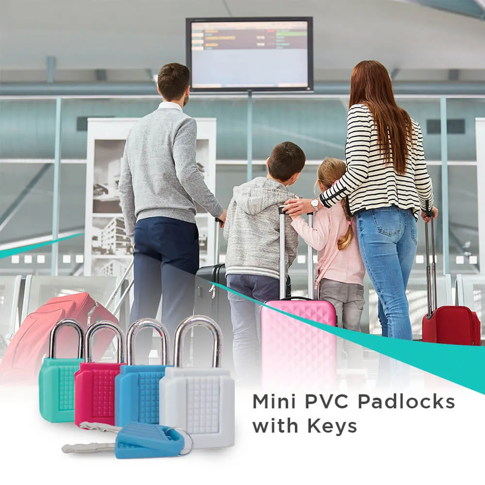 Luggage Padlocks - Set of 2 with 4 Keys - Anti-Theft