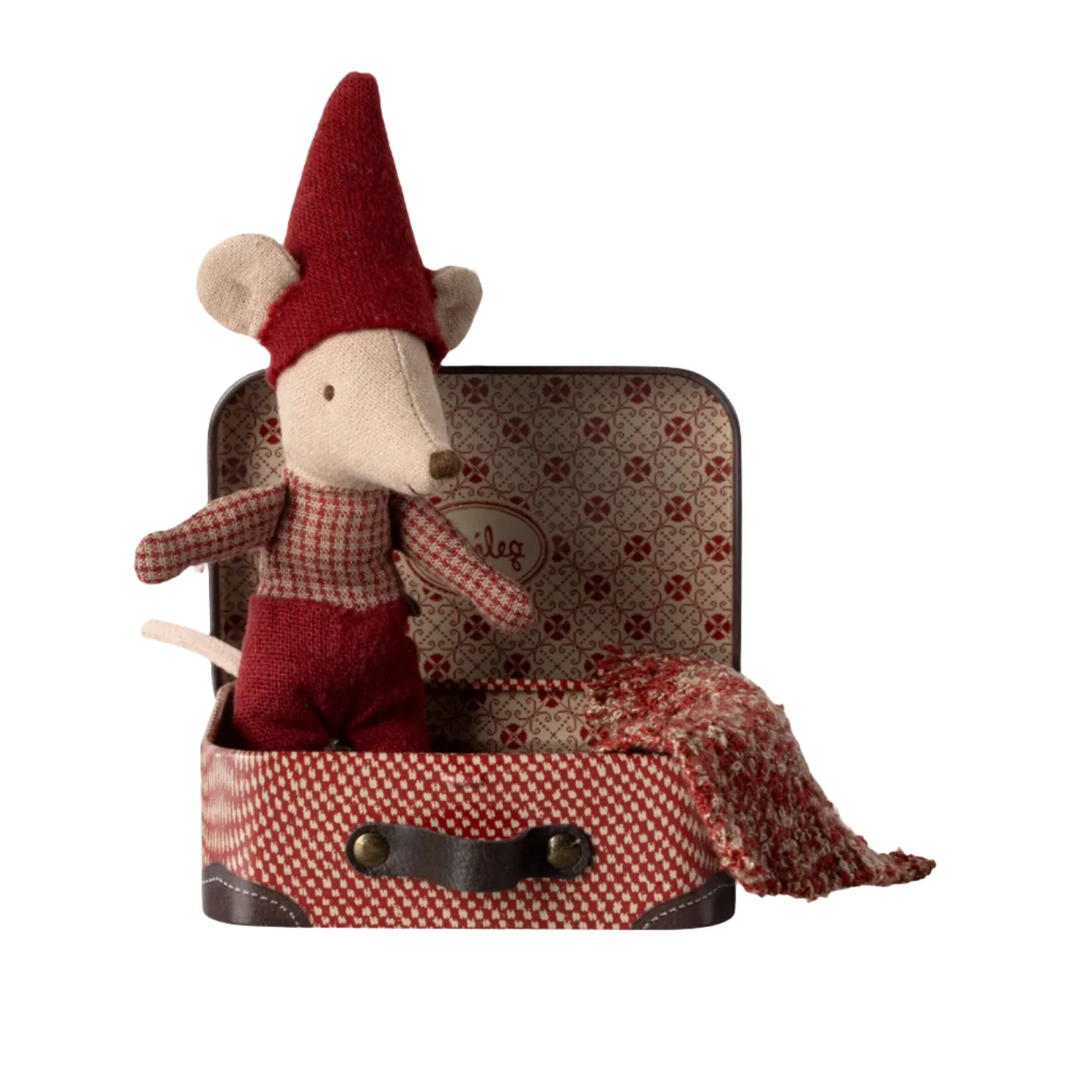 MAILEG CHRISTMAS BABY MOUSE IN SUITCASE