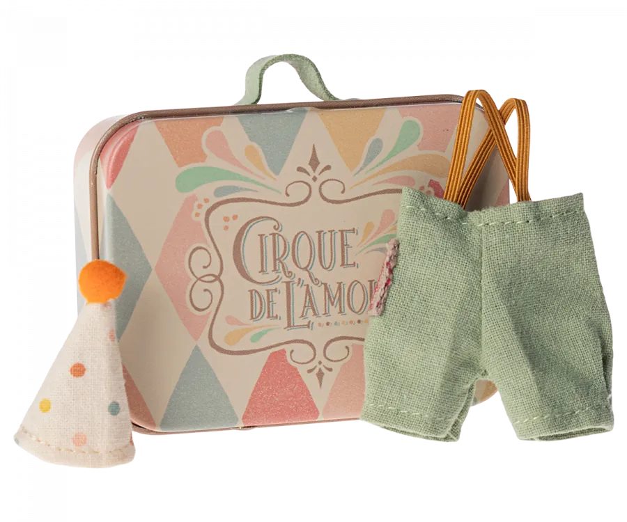 Maileg - Clown Clothes in Suitcase, Little Brother Mouse
