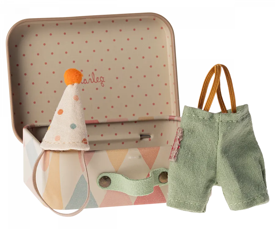 Maileg - Clown Clothes in Suitcase, Little Brother Mouse
