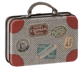Maileg | Metal Tin Suitcase, Travel - Grey