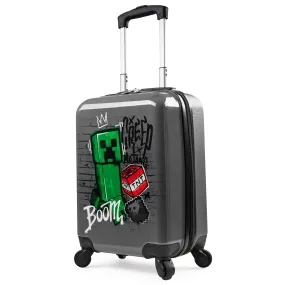 Minecraft Carry On Suitcase for Kids, Creeper Cabin Bag with Wheels
