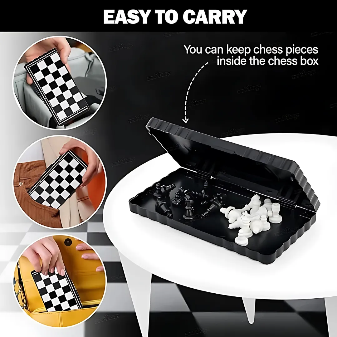Mini Magnetic Chess Board Set Travel Educational Toys