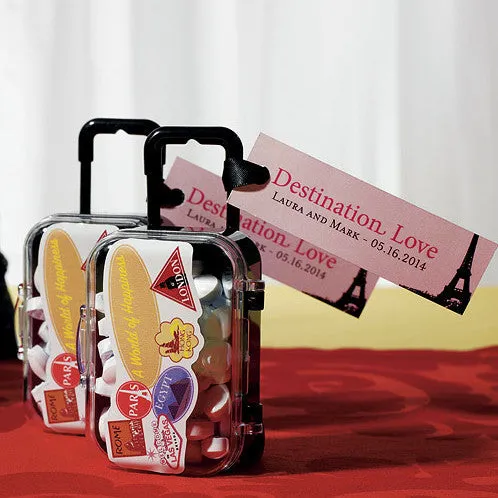 Mini Travel Suitcase Wedding Party Favor (Pack of 6)
