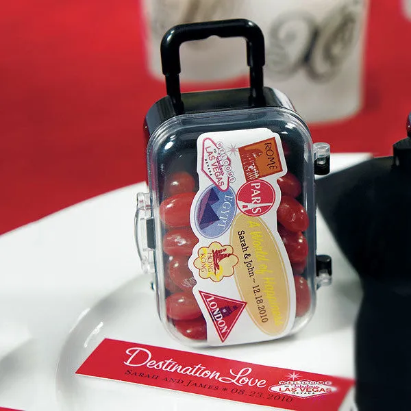 Mini Travel Suitcase Wedding Party Favor (Pack of 6)