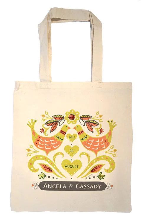 Mod Lovebirds Tote Bag