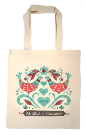 Mod Lovebirds Tote Bag