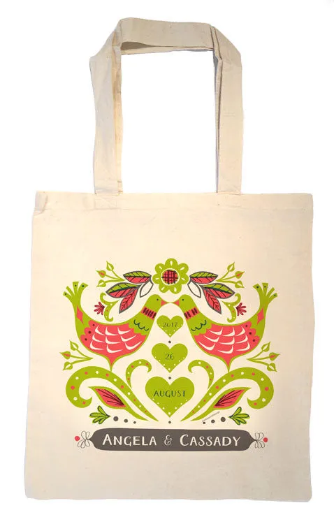 Mod Lovebirds Tote Bag