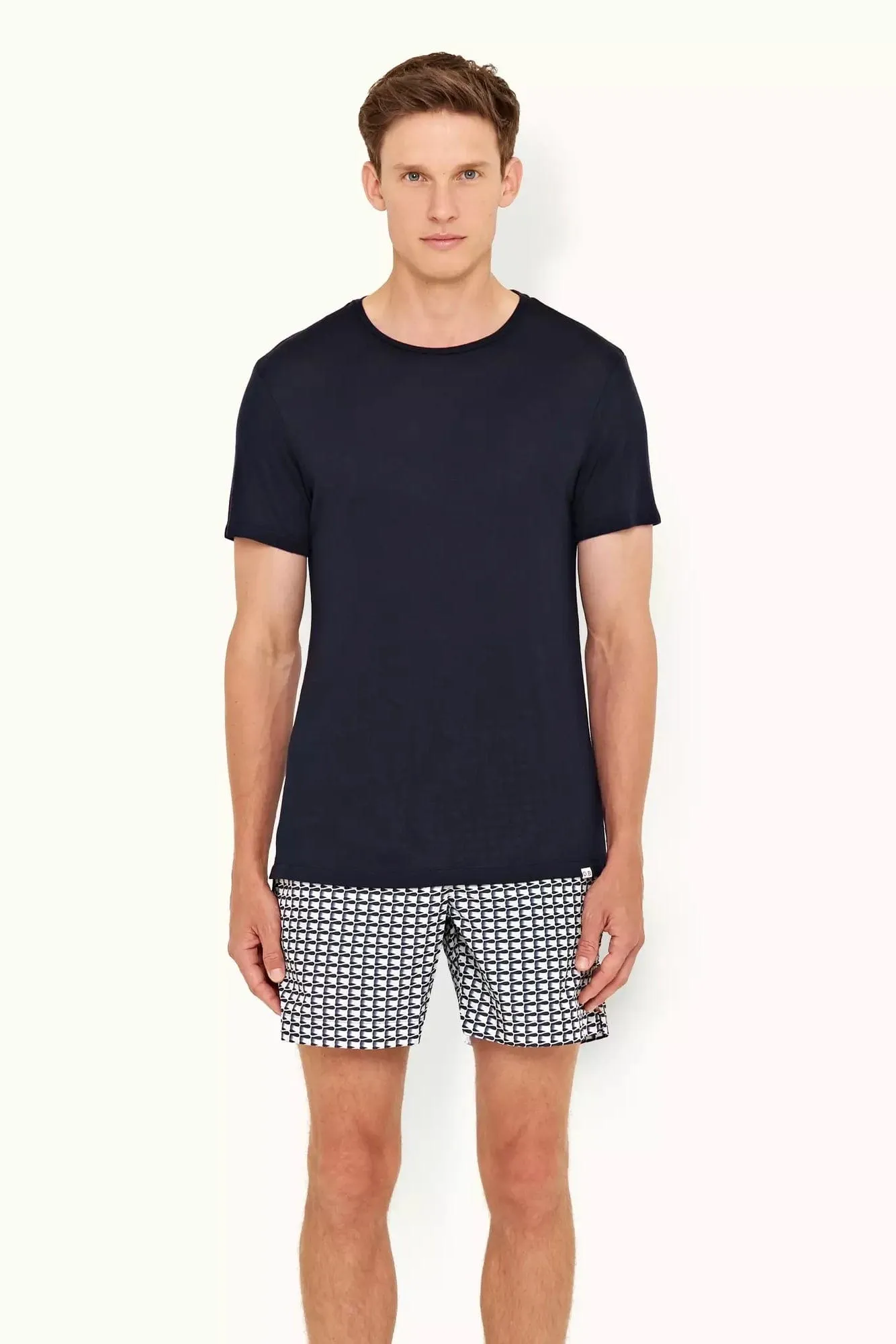 Night Iris Tailored Fit Crew Neck OB Classic Cashmere T-Shirt
