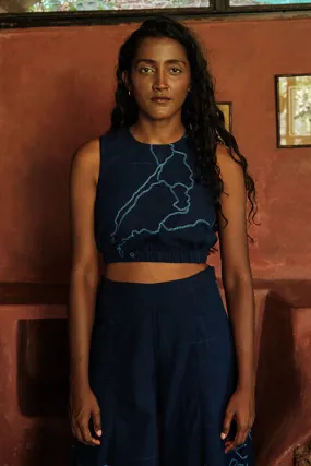 Okhai 'Journey' Hand Embroidery Work Short Top