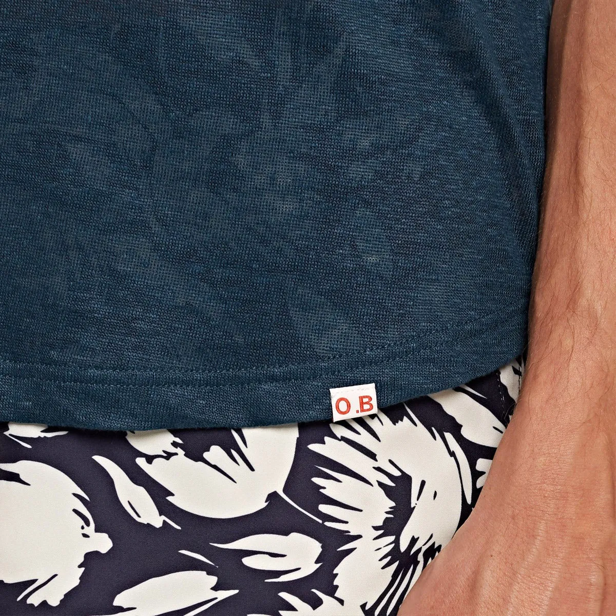 Orlebar Brown - OB-T Linen Tailored Fit T-Shirt in Blue Slate