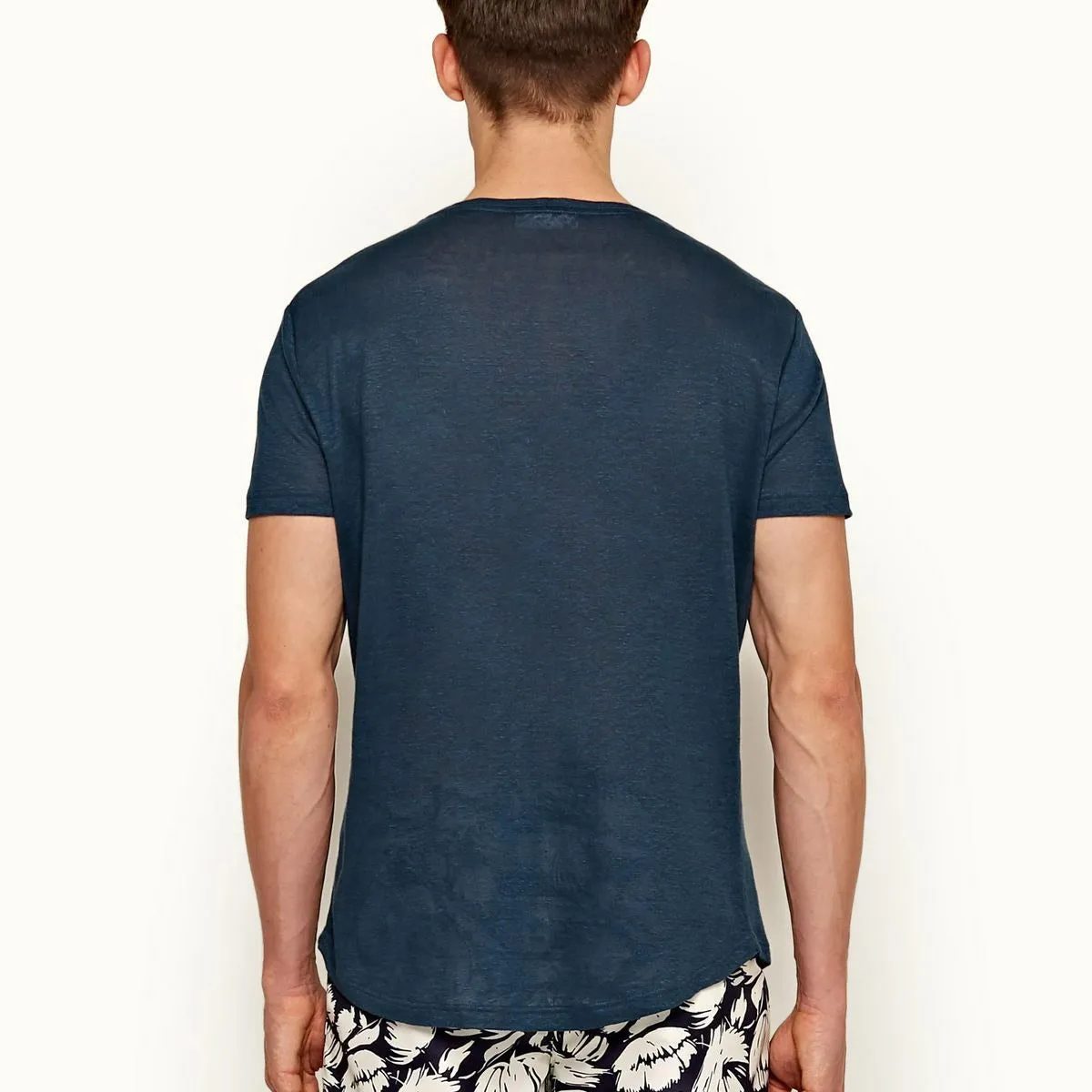 Orlebar Brown - OB-T Linen Tailored Fit T-Shirt in Blue Slate