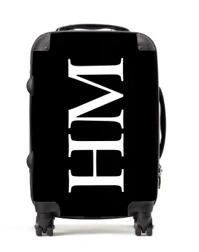 Personalised Suitcase | Black Monogram