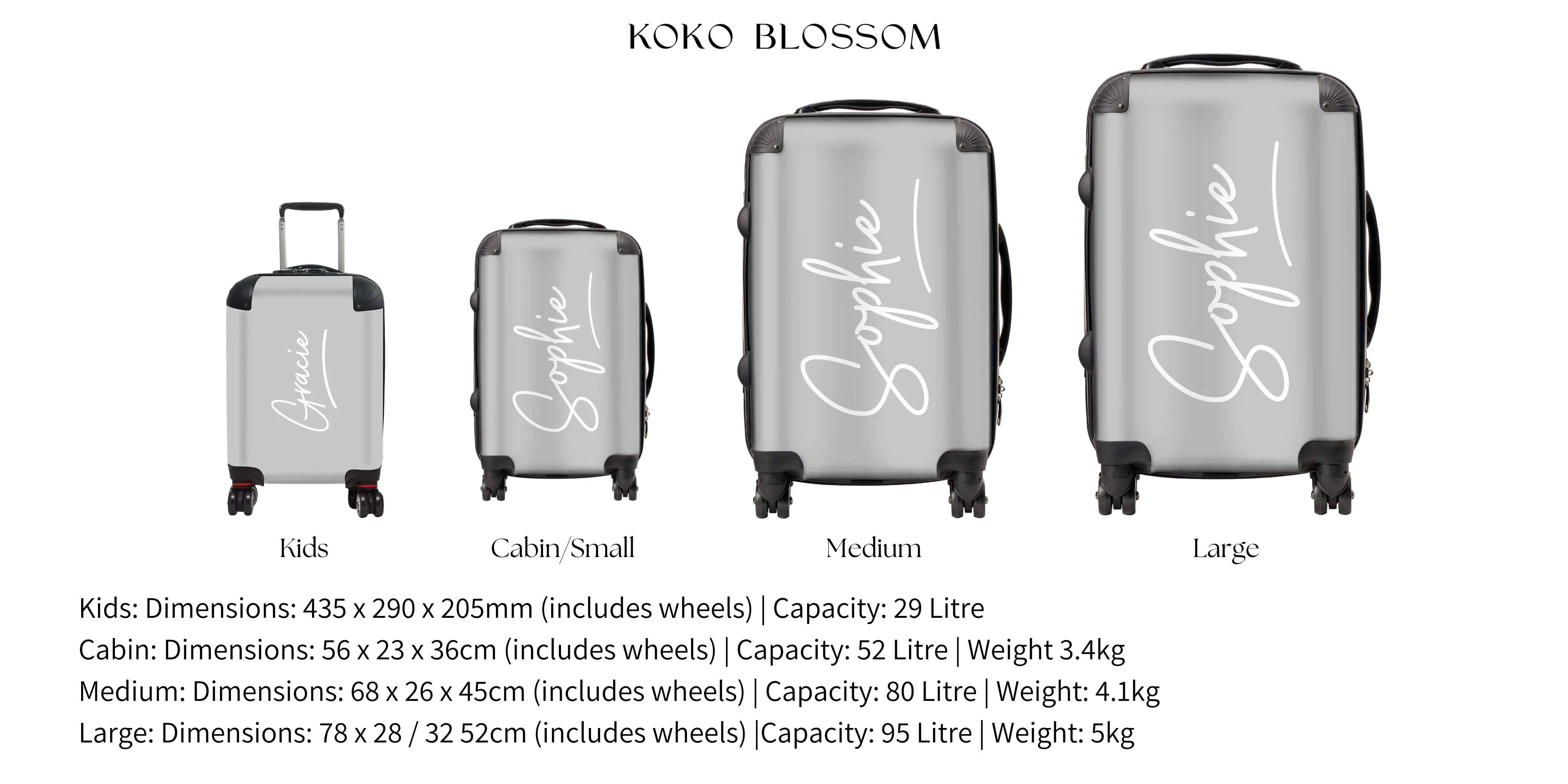 Personalised Suitcase | Hot Pink Monogram