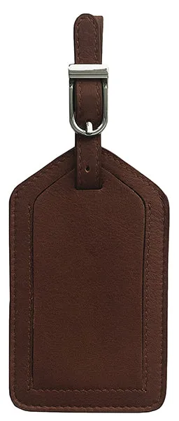 Personalized Monogrammed Leather Luggage Tags - 2 Pack