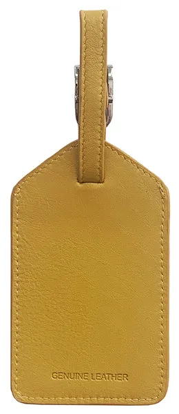 Personalized Monogrammed Leather Luggage Tags - 2 Pack