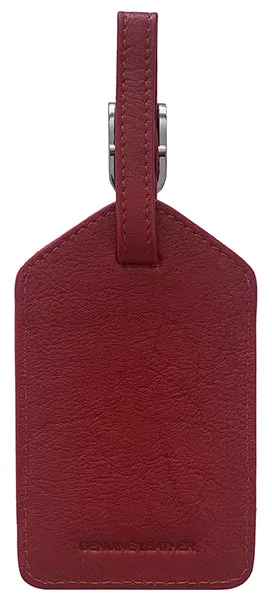 Personalized Monogrammed Leather Luggage Tags - 2 Pack