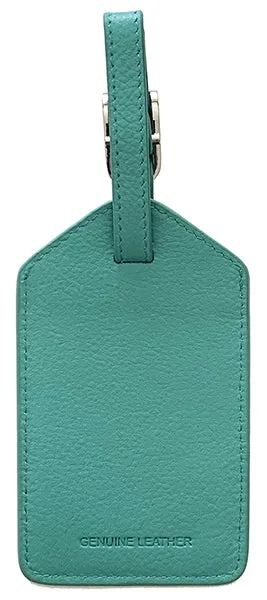 Personalized Monogrammed Leather Luggage Tags - 2 Pack