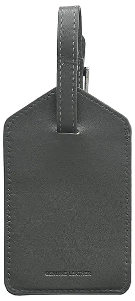 Personalized Monogrammed Leather Luggage Tags - 2 Pack